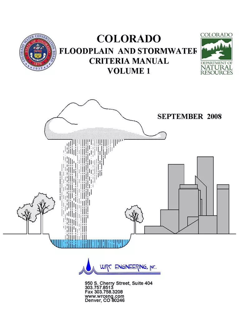 Floodplain Criteria Manual Cover