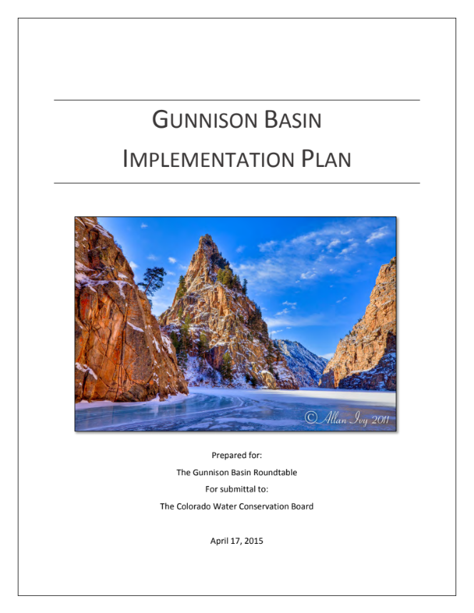 Front Cover Image Gunnison BIP