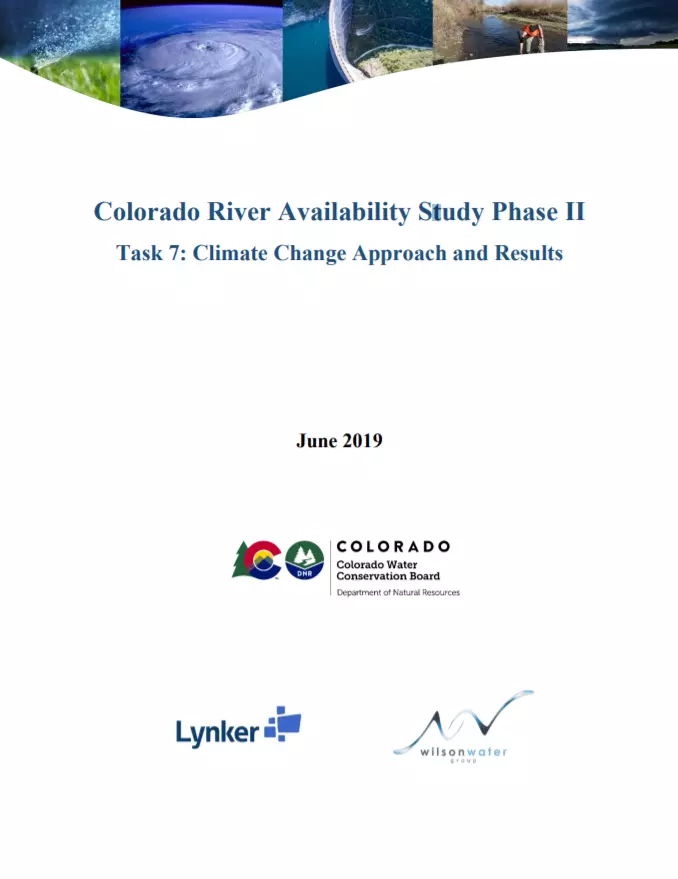 2019 Colorado River Availability Study Phase II Climate Approach front cover